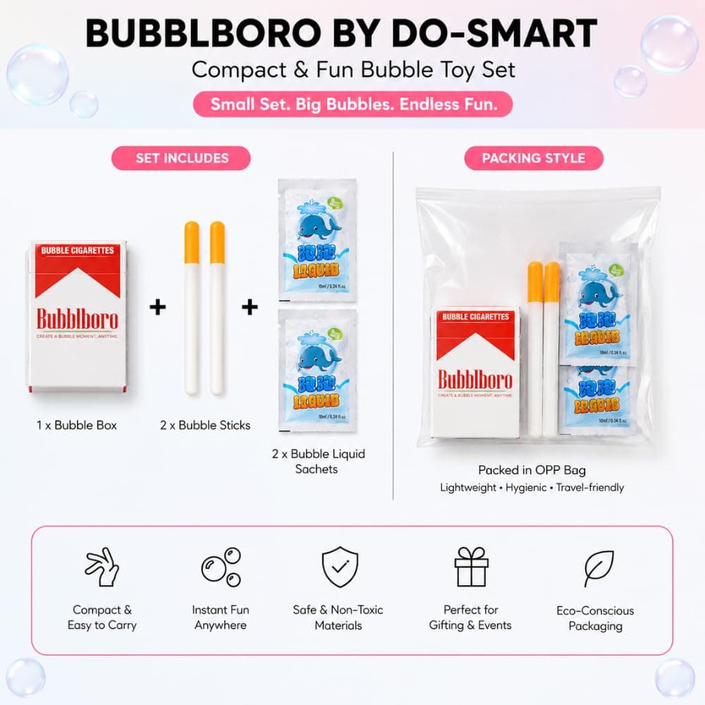 Bubble Cigarette Stress Relief Gift – Mini Bubble Blower Stick view 3